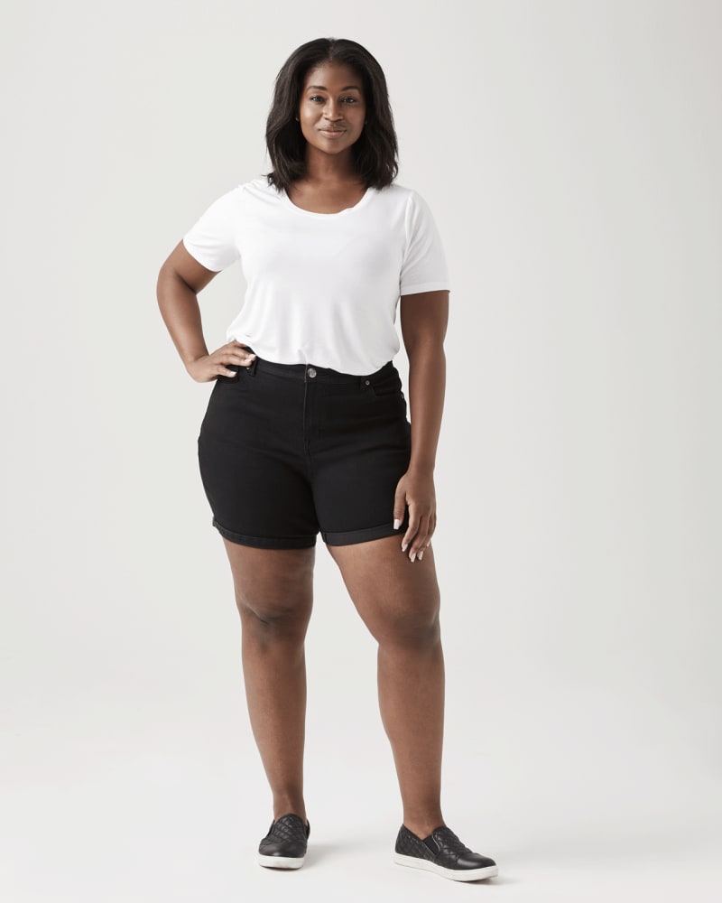 Plus Size Seabury Cuffed Short Black